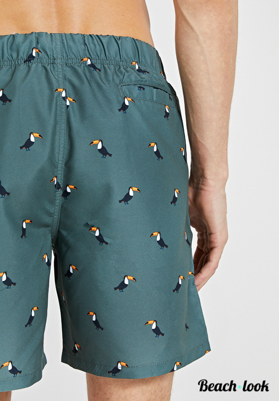Shiwi Modieuze Toekan Groene Zwemshort - Tropische Stijl | Vader & Zoon - Afbeelding 5