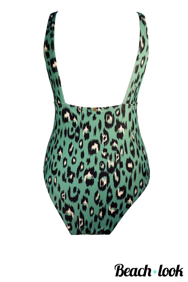 Shiwi Trendy Groen Luipaard Badpak - Afbeelding 4