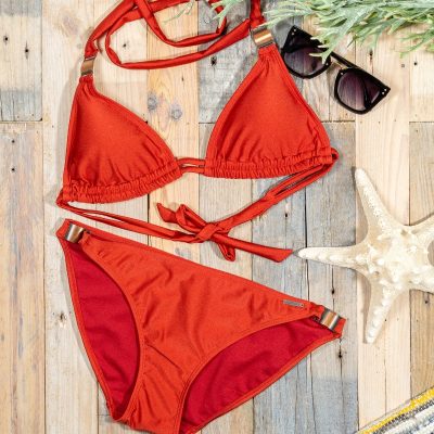 Shiwi Castaway Triangel Bikini Set – Trendy Aardse Roestkleur