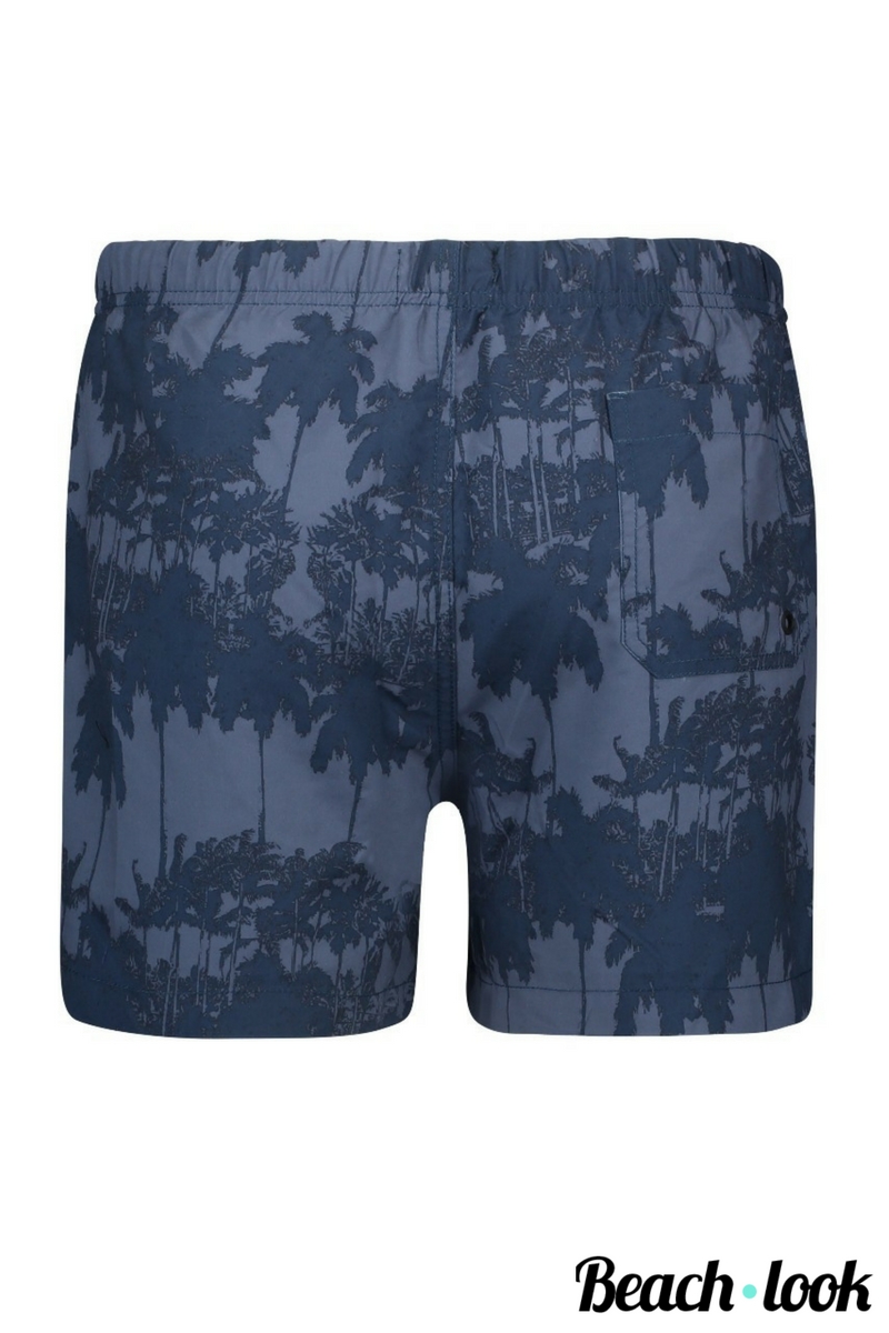 Shiwi Stijlvolle Zwemshort met Palmboom Print | Donkerblauw - Afbeelding 2