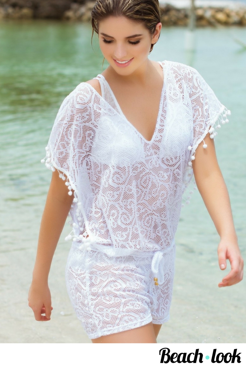 Phax Swimwear Strandoutfit Accessoires | Witte Jumpsuit | Trendy Beachwear - Afbeelding 4