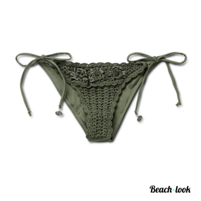 Panos Emporio Kandia strik bikinibroekje gehaakt Forest Green