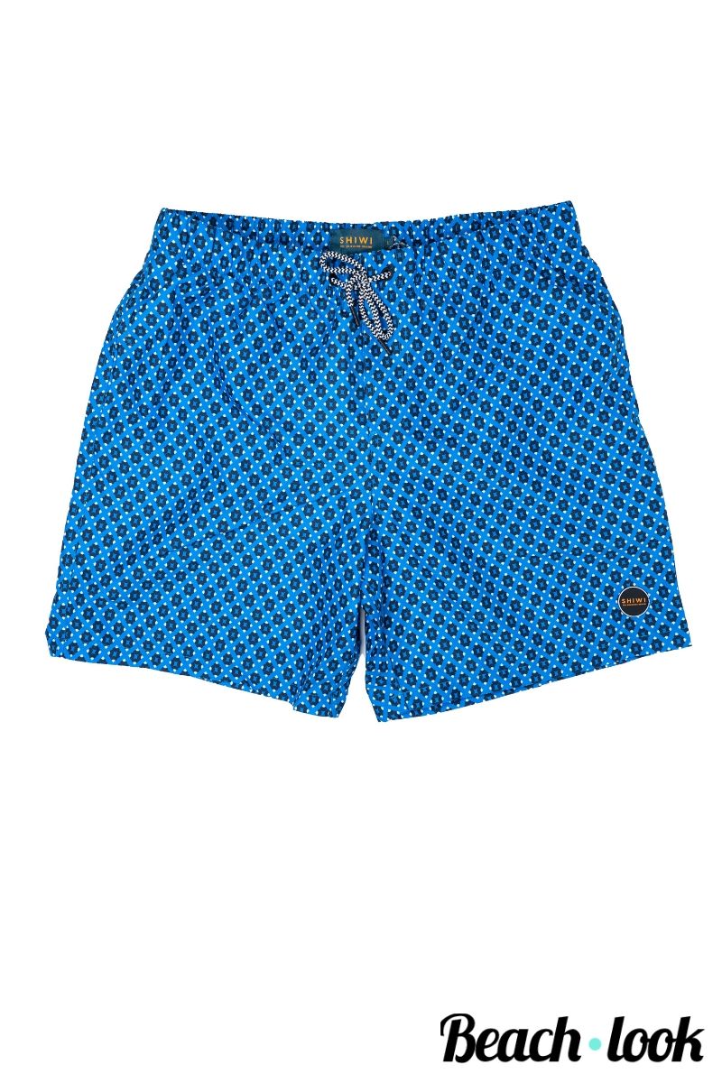 Shiwi Porto Heren Zwemshort - Helderblauw met Opvallende Print - Afbeelding 3