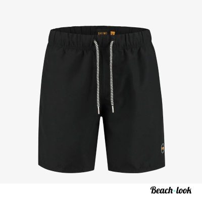 Shiwi Zwemshort Solid Mike – Zwarte Polyester Zwembroek | Beach-Look