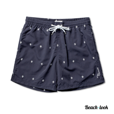 Panos Emporio Navy Blue Zwemshort met Geborduurde Schildpadjes