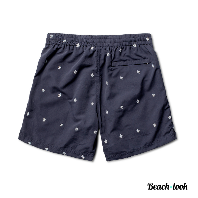 Panos Emporio Navy Blue Zwemshort met Geborduurde Schildpadjes - Afbeelding 3