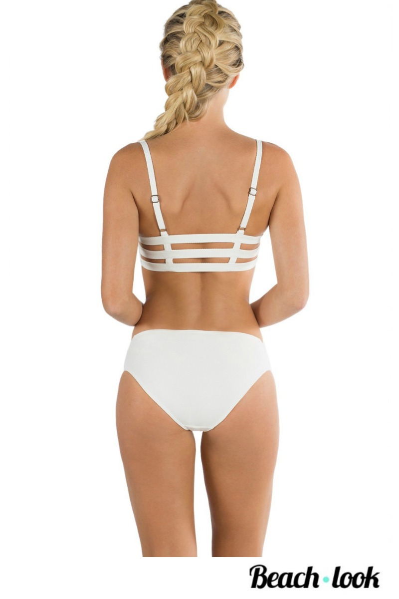 Panos Emporio Claudia Off-witte Hipster Bikinibroekje met Ritsdetails - Afbeelding 4