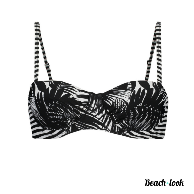 Shiwi Balconette Beugelbikini Top met Palmboomprint en Streepjes