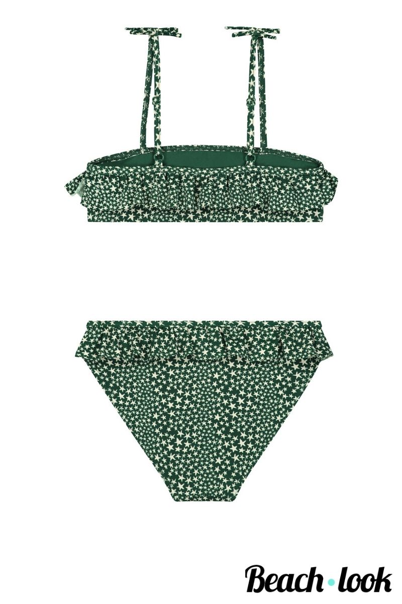 Shiwi MeisjesBikini Trendy Mini Me Set met Groene Sterrenprint | Moeder & Dochter - Afbeelding 2