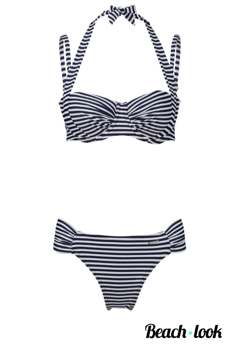 Shiwi Klassieke Nautische Gestreepte Bikinitop - Verstelbare Bandjes - Afbeelding 3
