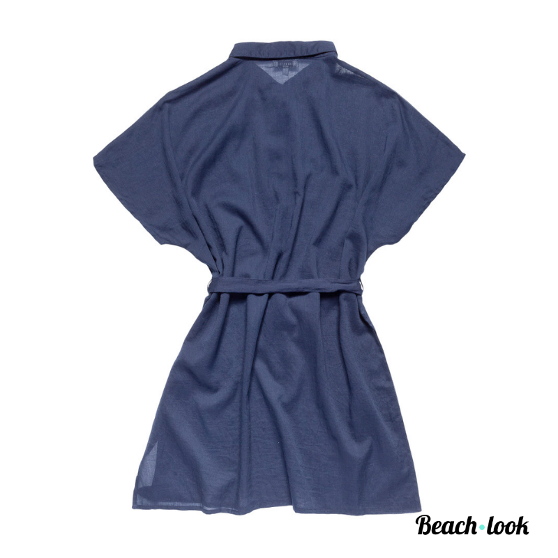 Panos Emporio Kea katoenen strandjurkje navy kleur - Afbeelding 5