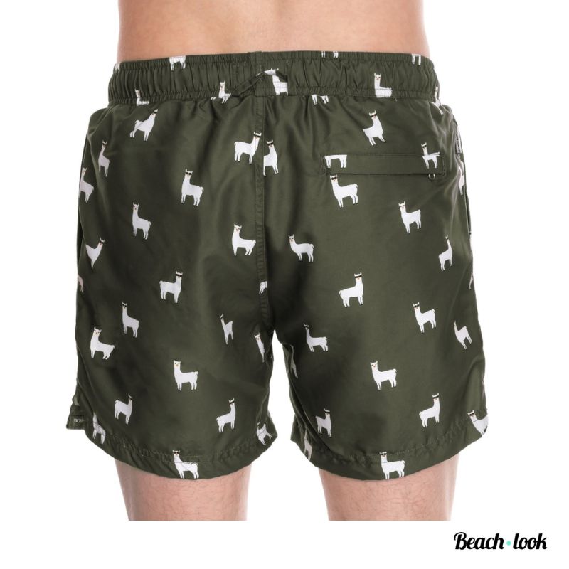 Panos Emporio zwemshorts groen trendy lama print - Afbeelding 5