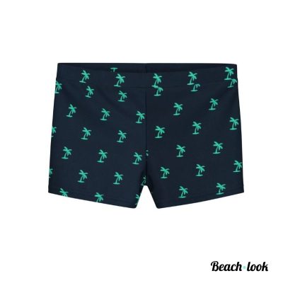 Shiwi Kids Zwemboxer met Palmboom Print – Dark Navy Zwembroek