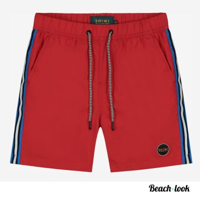 Shiwi Kids Trendy Rode Kinderzwembroek voor Vakantie | Vader & Zoon