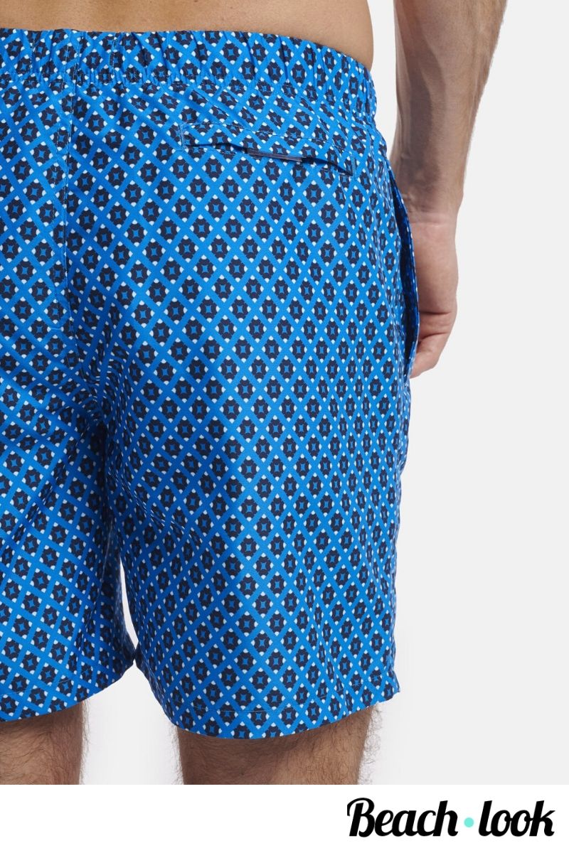 Shiwi Porto Heren Zwemshort - Helderblauw met Opvallende Print - Afbeelding 2
