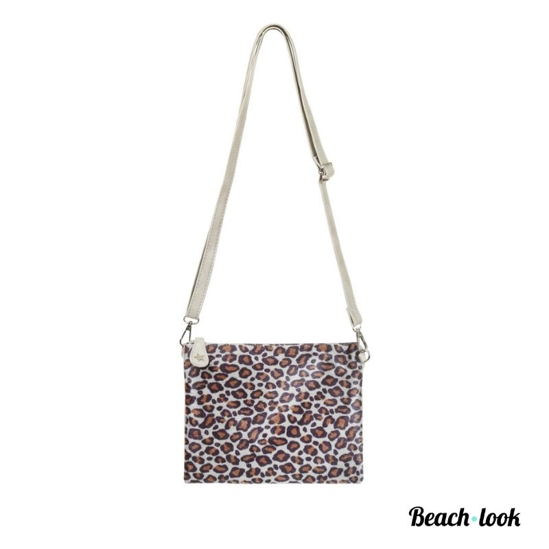 Beach-Look Tas tijgerprint Grijs - Afbeelding 2