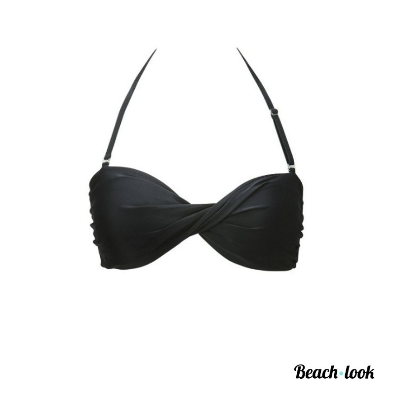 bandeau zwart bikini top