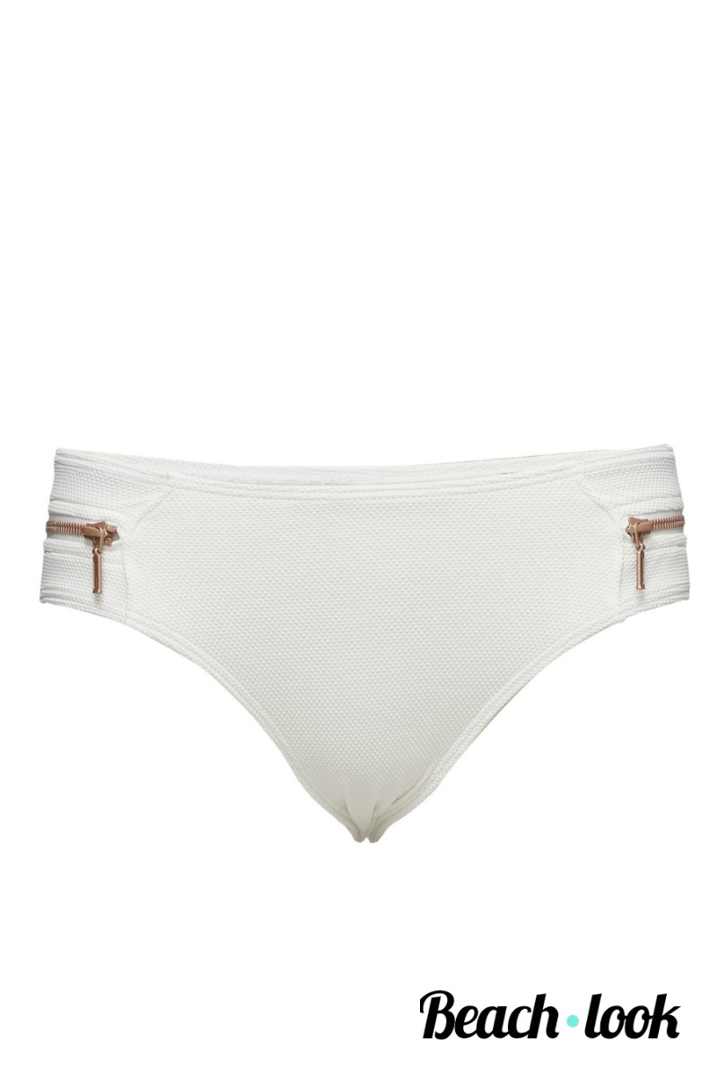 Panos Emporio Claudia Off-witte Hipster Bikinibroekje met Ritsdetails - Afbeelding 5