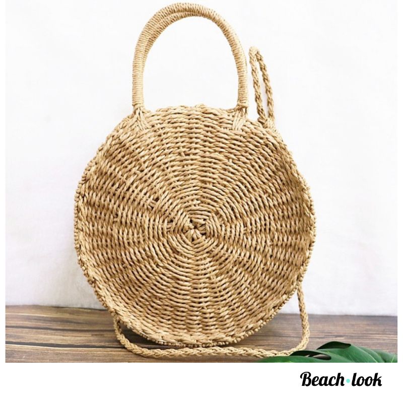 Beach-Look Strandtas: Trendy Ronde Tas voor Zomerse Stijl - Afbeelding 2