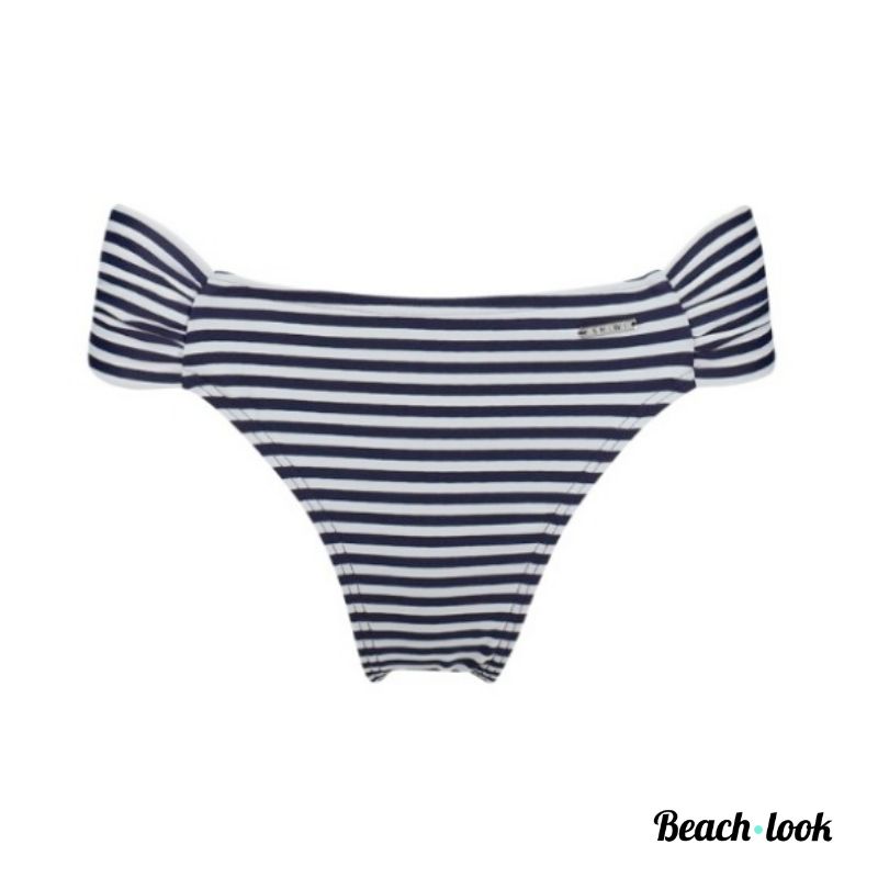 vlinder bikinibroekje blauw/wit gestreept