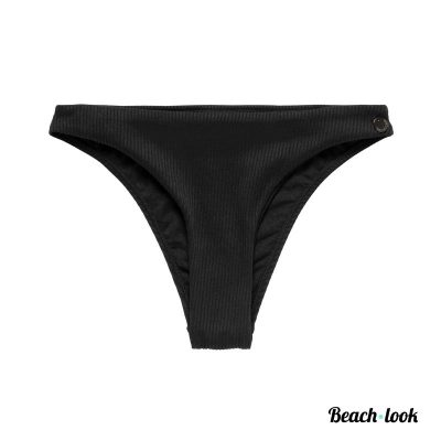 Panos Emporio Thyme Zwart Bikinibroekje Ribstof