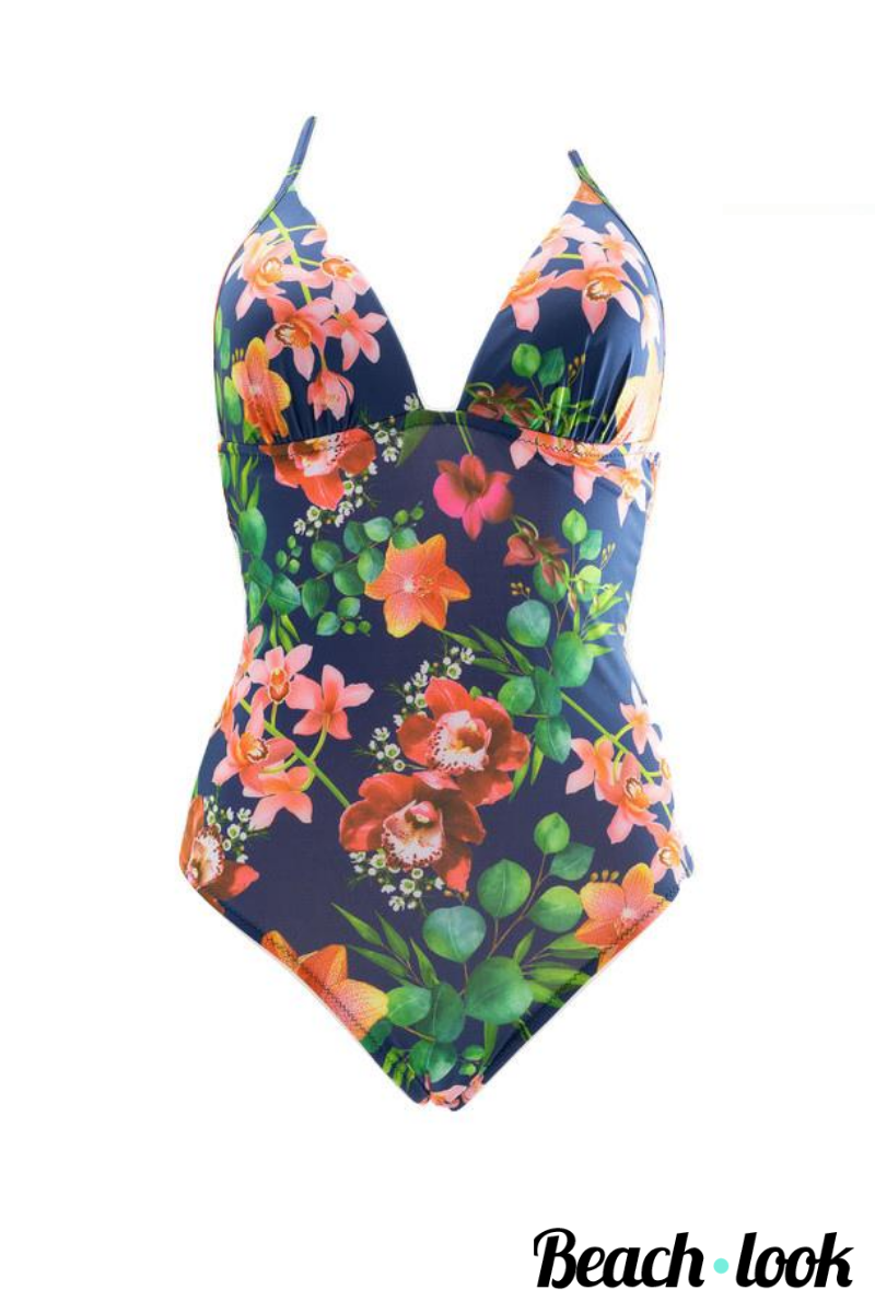 halterbadpak strandoutfit flower phax