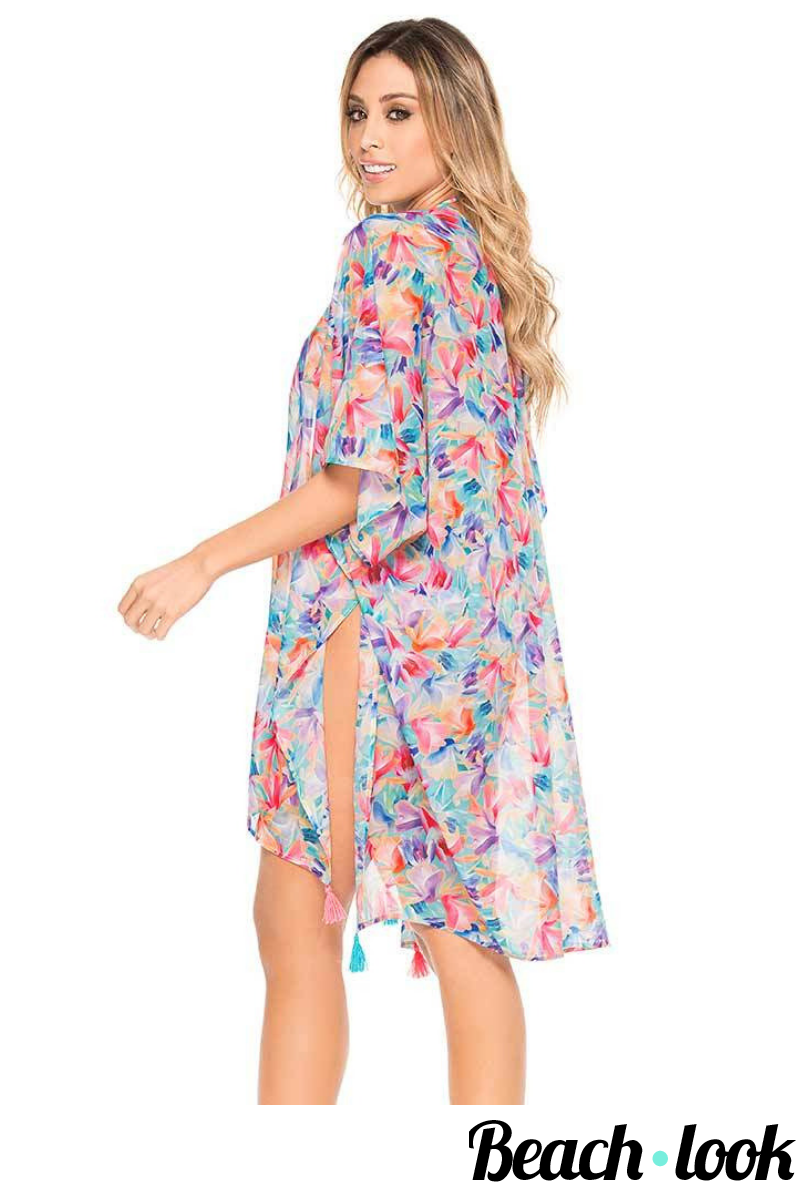 Phax Leuke Wijde Fleurige Blouse - Zomerse Pasteltinten | Beachwear Collectie - Afbeelding 5