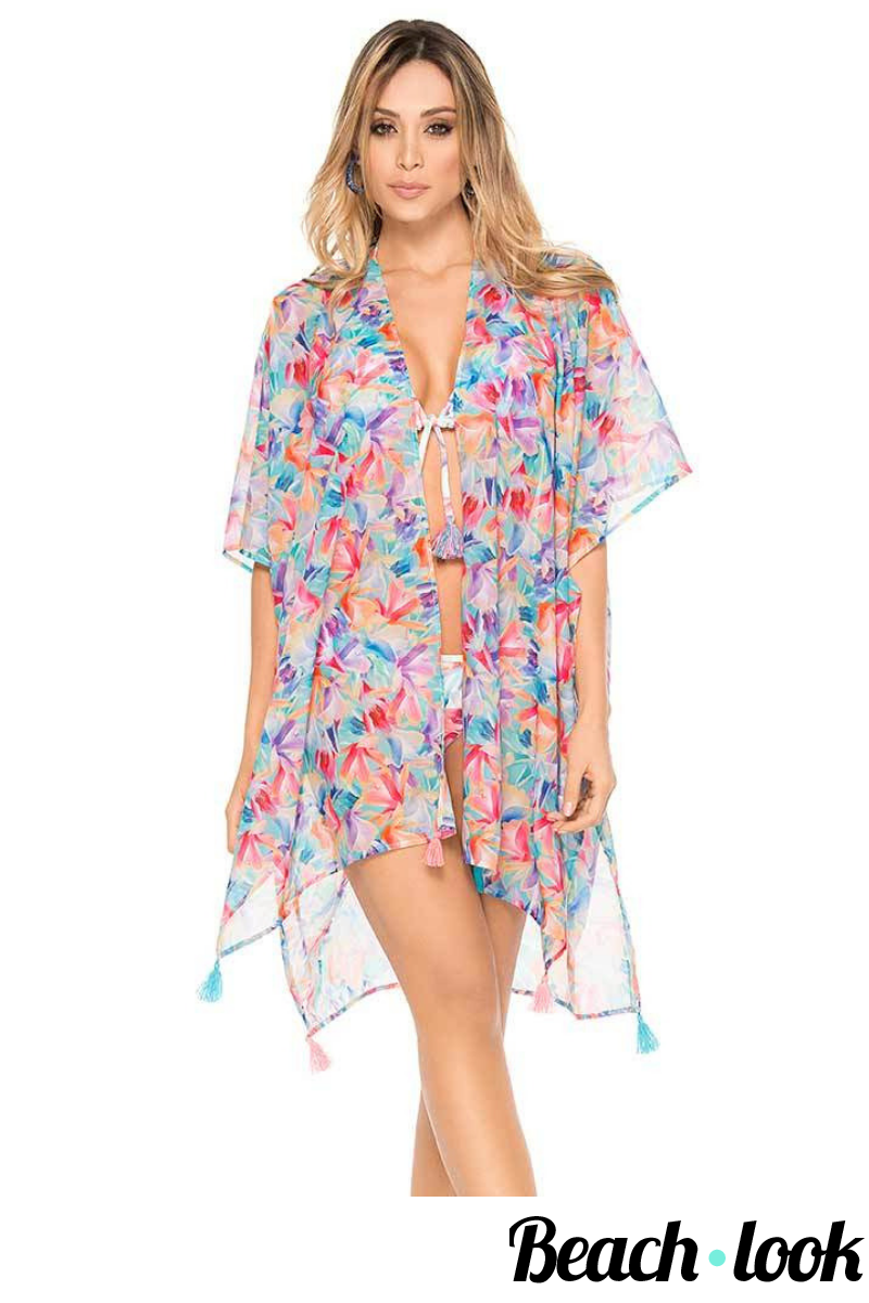 Phax Leuke Wijde Fleurige Blouse - Zomerse Pasteltinten | Beachwear Collectie - Afbeelding 4