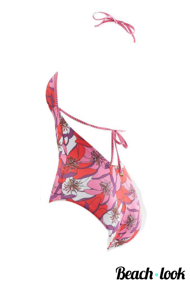 Phax Swimwear Halter Badpak Lotus - Trendy Halter Badpak met Lotus Bloemenprint - Afbeelding 3
