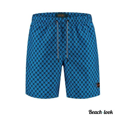 Shiwi Porto Heren Zwemshort – Helderblauw met Opvallende Print