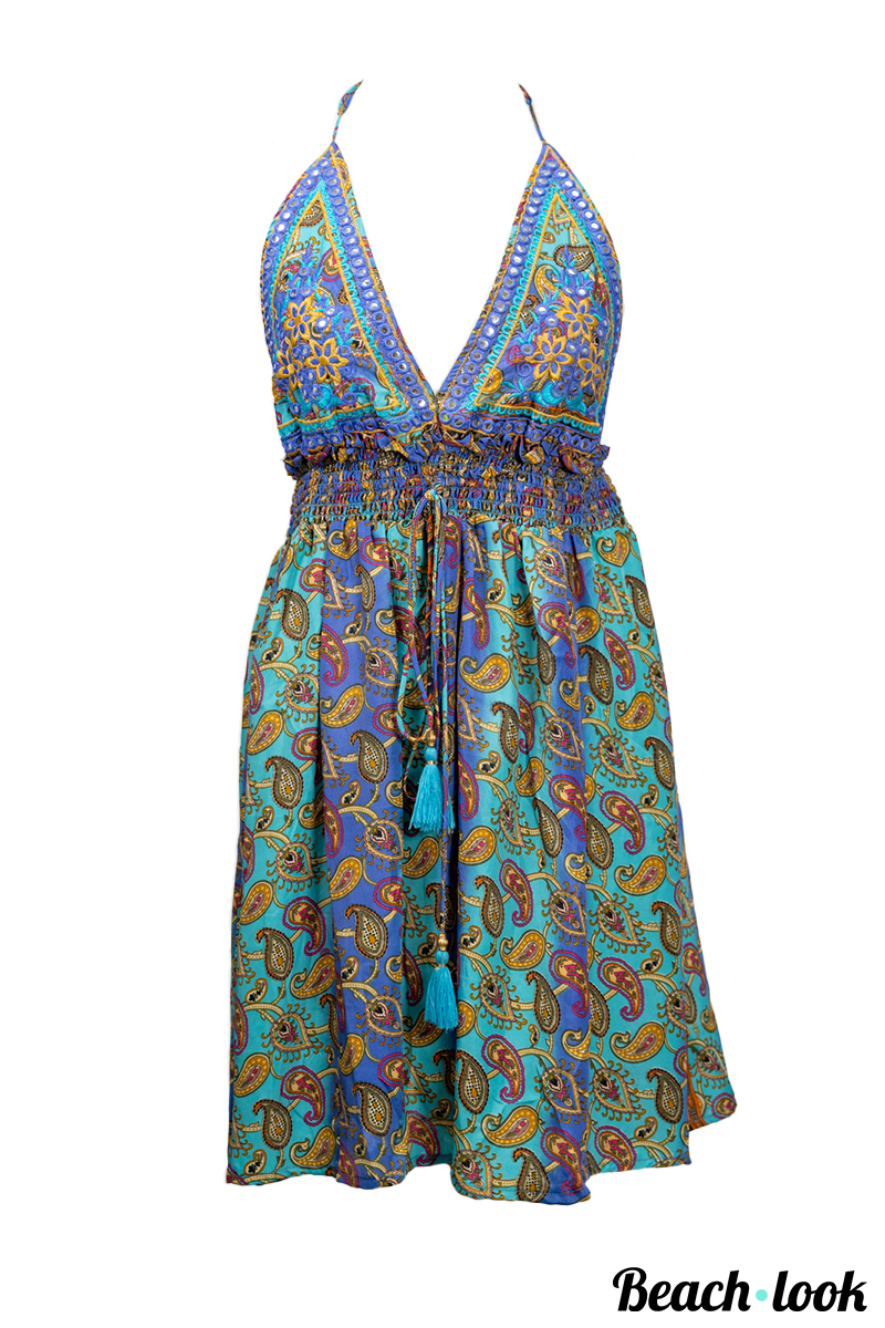 Zomerjurk met Boho-Paisley Print Strandjurk | Beach Look - Afbeelding 5