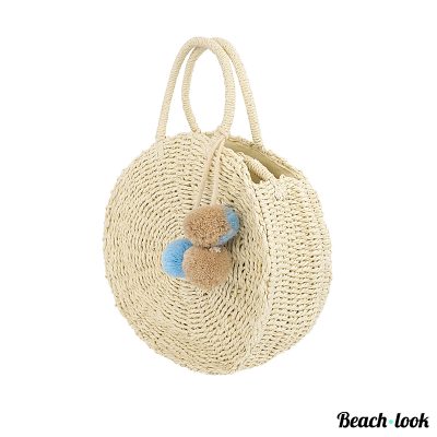 Beach-Look Ronde trendy zomerse handtas | Offwhite