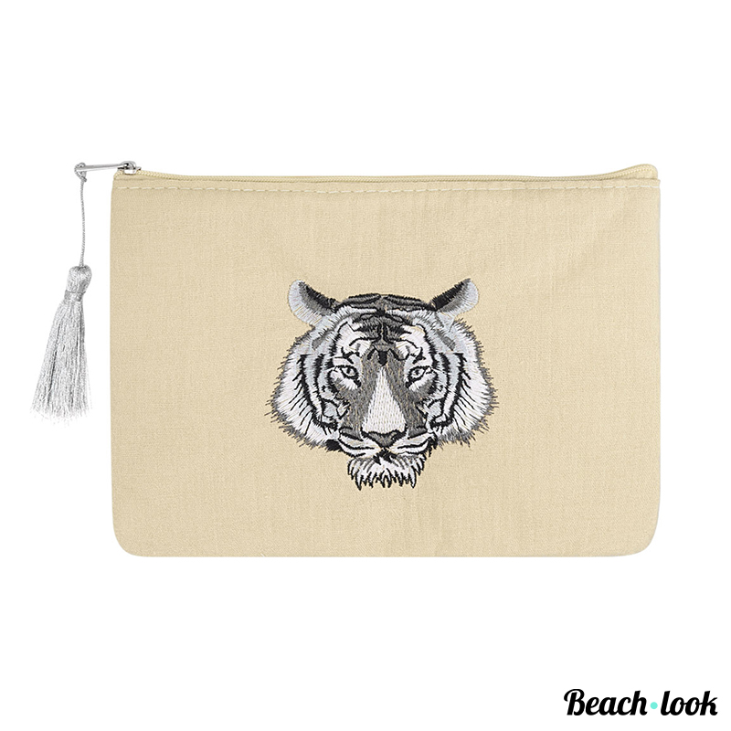 strand tasje beige etui