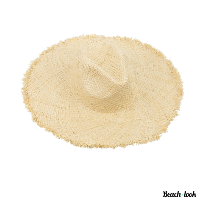 Beach-Look Grote beige strandhoed Ibiza stijl